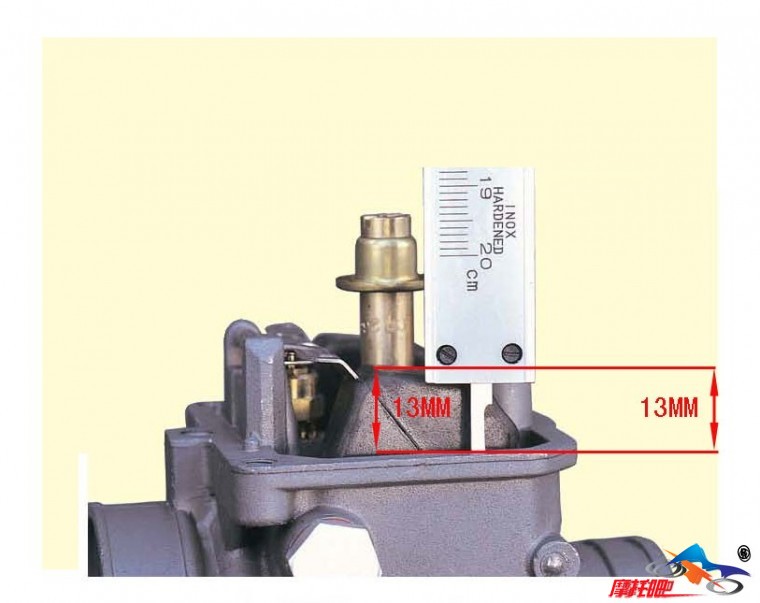 化油器油面:13mm,主喷:128,副喷38,风油比1-3   油面是把化油器